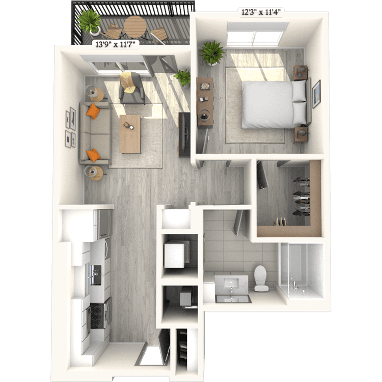 Floorplan image of unit 902