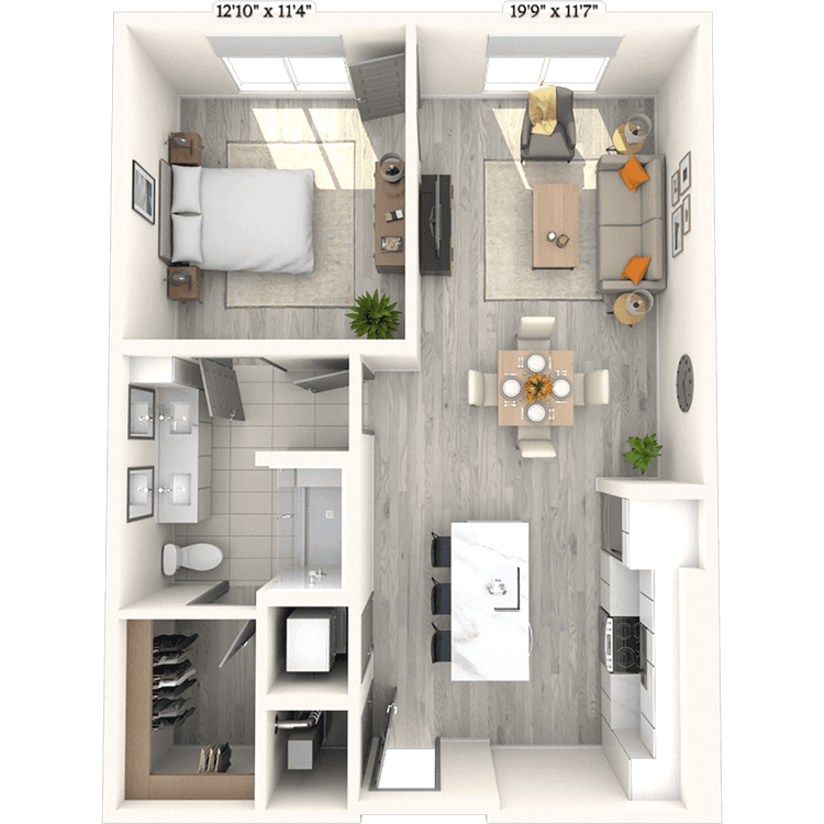 Floorplan image of unit 1110