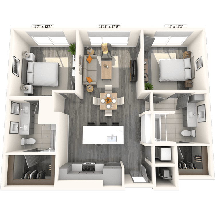 Floorplan image of unit 809