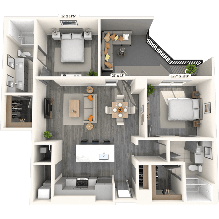 Floorplan image of unit 813