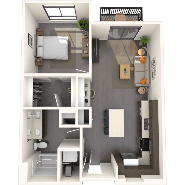 Floorplan image of unit B-320