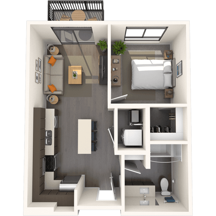 Floorplan image of unit B-325
