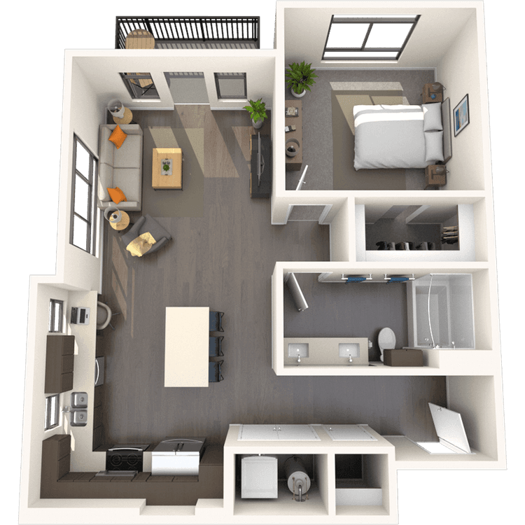 Floorplan image of unit D-110