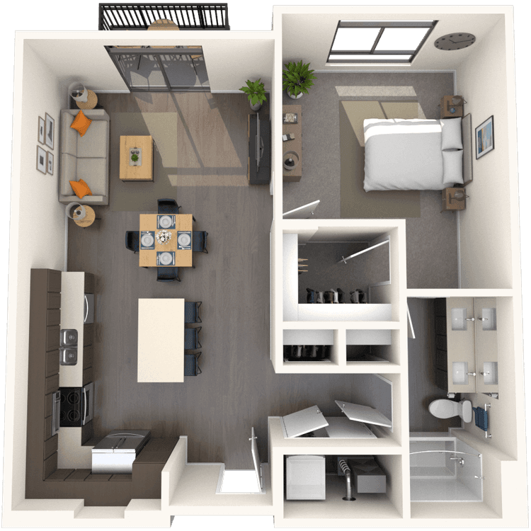 Floorplan image of unit E-427