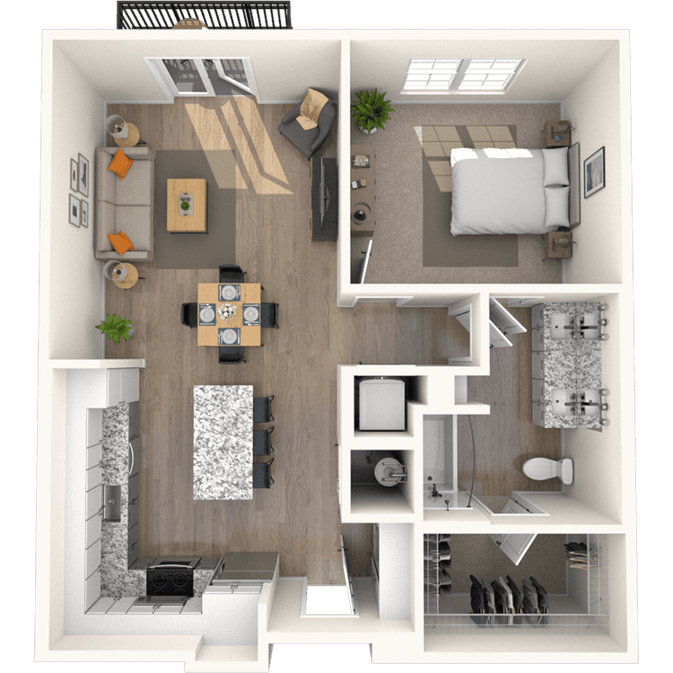Floorplan image of unit 7311