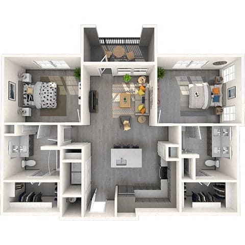 Floorplan image of unit 1302