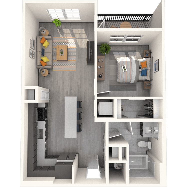 Floorplan image of unit 14206