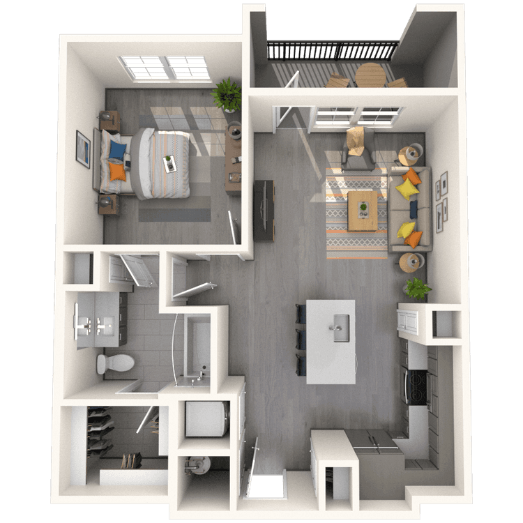 Floorplan image of unit 1305