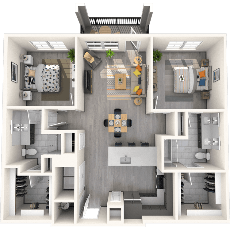 Floorplan image of unit 14305