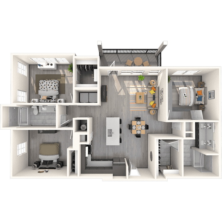 Floorplan image of unit 14101