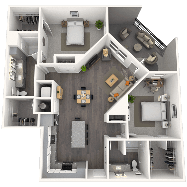 Floorplan image of unit 2122