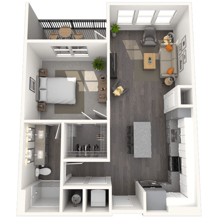 Floorplan image of unit 3205