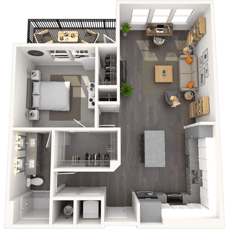 Floorplan image of unit 4201