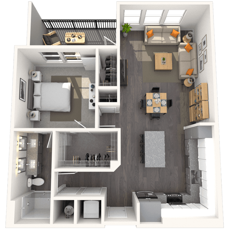 Floorplan image of unit 4217