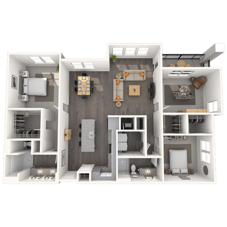 Floorplan image of unit 5107