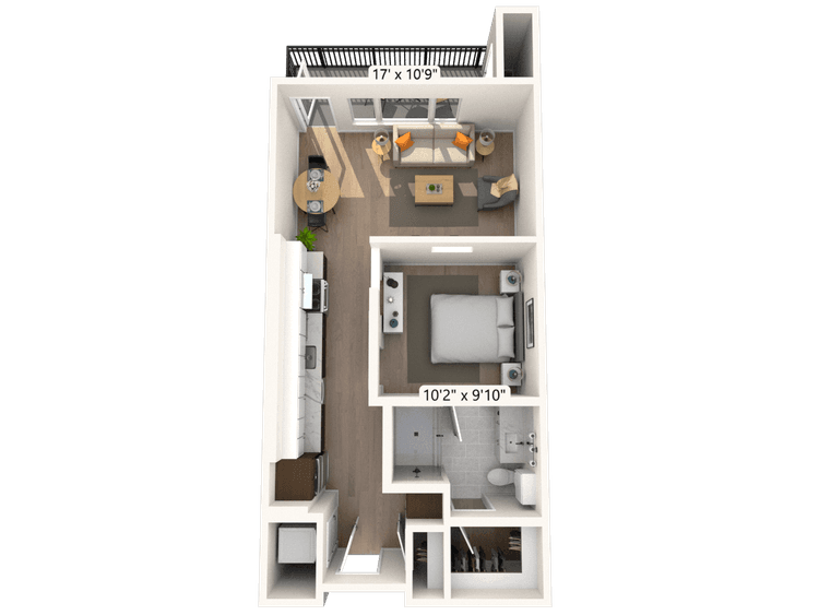 Floorplan image of unit II F-404