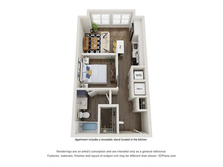 Floorplan image of unit 443