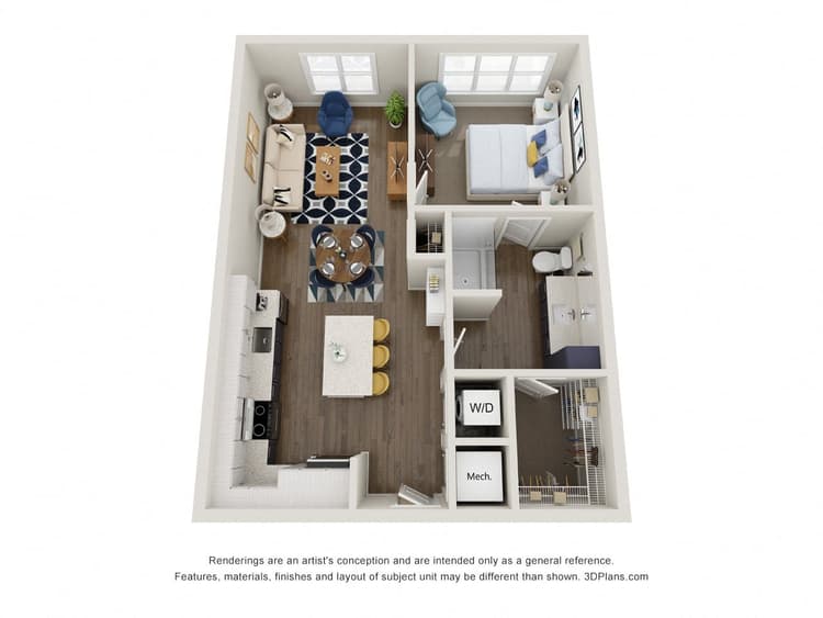 Floorplan image of unit 558