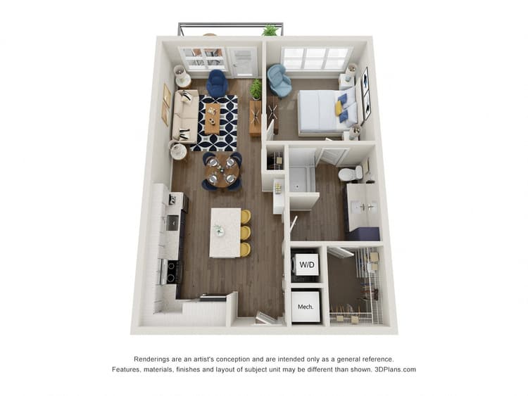 Floorplan image of unit 288