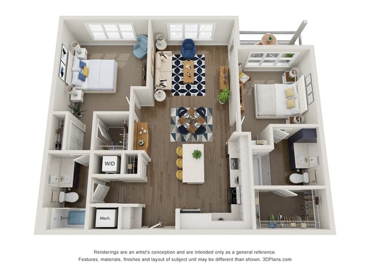 Floorplan image of unit 405