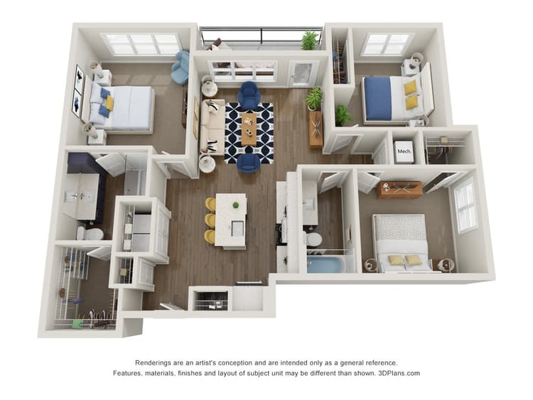 Floorplan image of unit 244