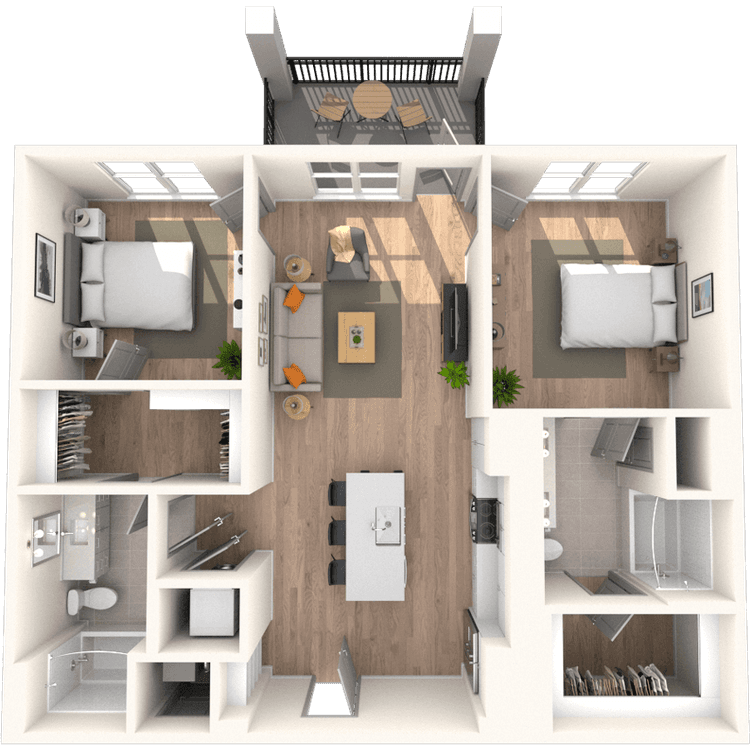 Floorplan image of unit 1215