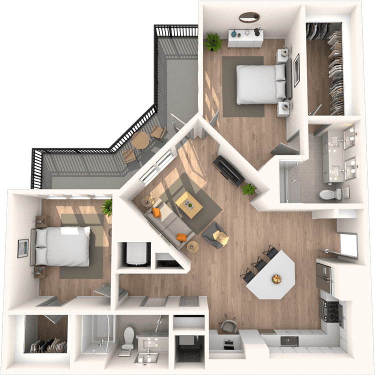 Floorplan image of unit 1313
