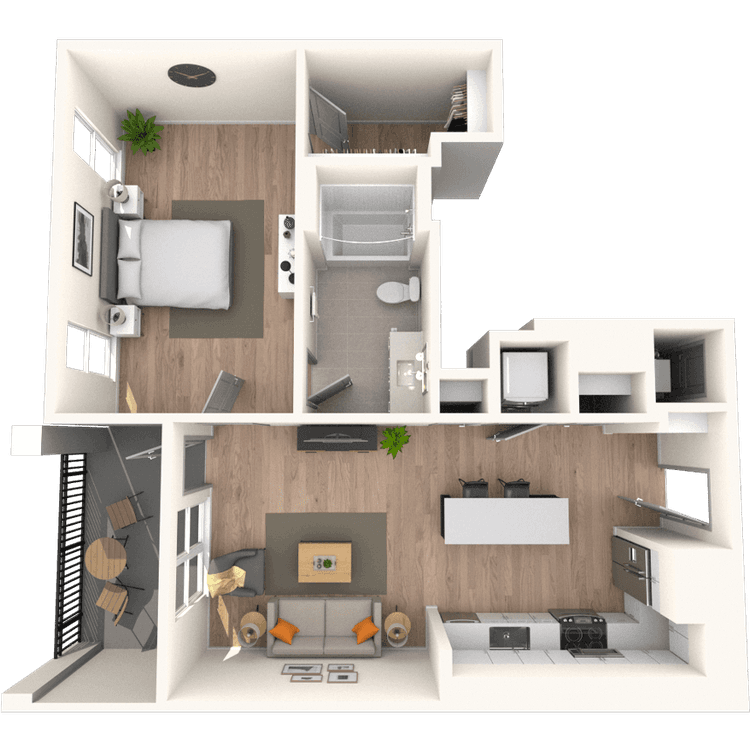 Floorplan image of unit 1514