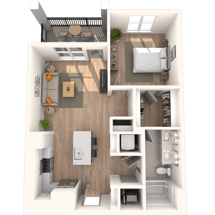 Floorplan image of unit 1638
