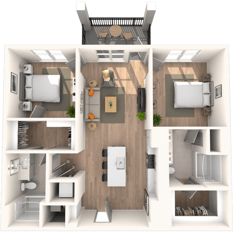 Floorplan image of unit 2618