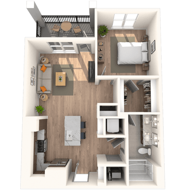 Floorplan image of unit 3316