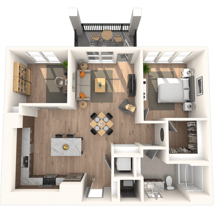 Floorplan image of unit 3507