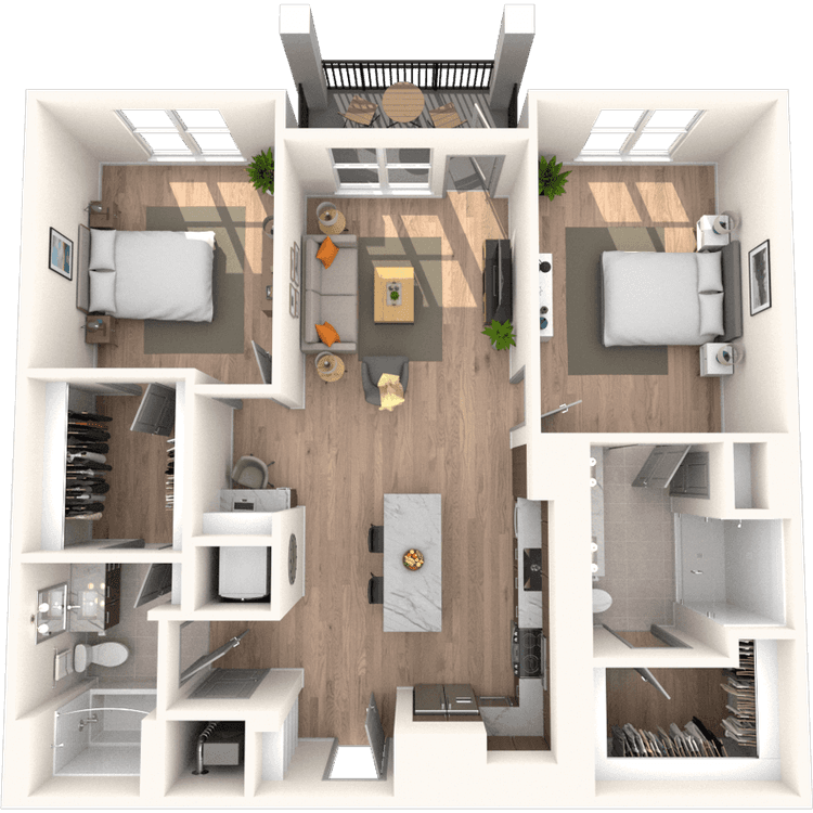 Floorplan image of unit 3522