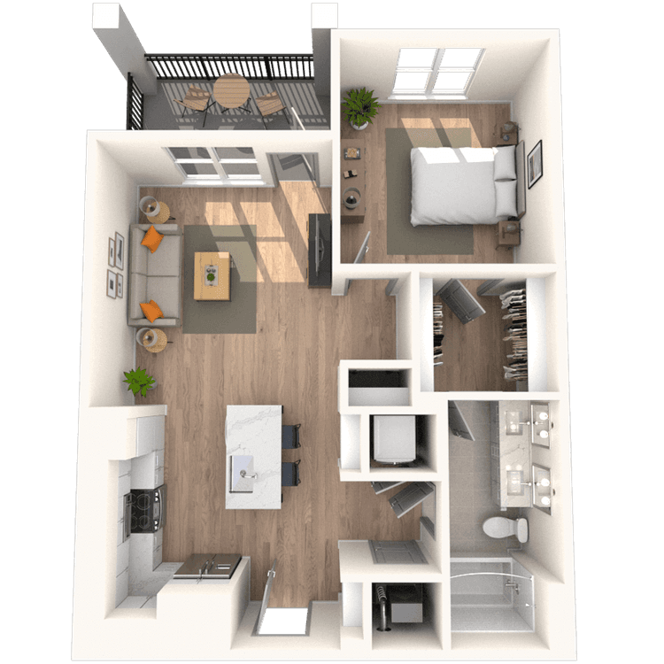 Floorplan image of unit 3616