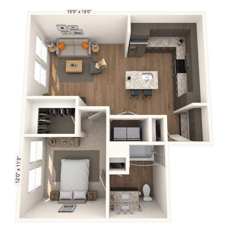 Floorplan image of unit 1249