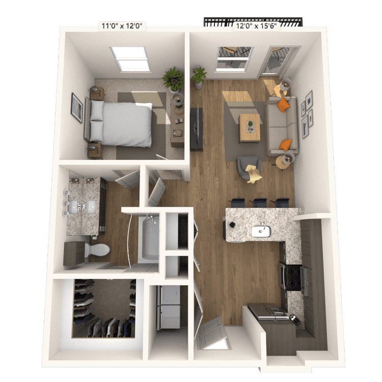 Floorplan image of unit 1273