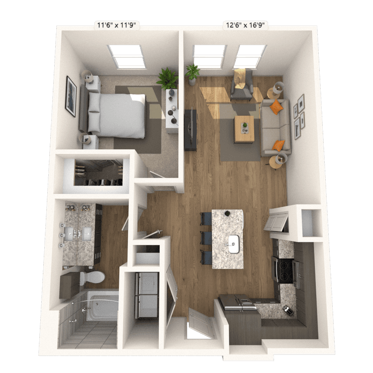 Floorplan image of unit 1277