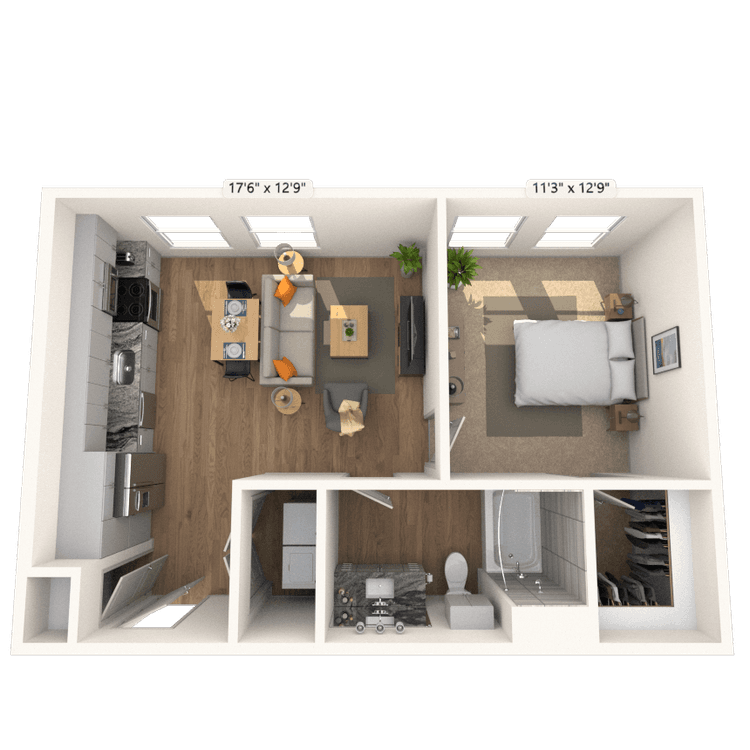 Floorplan image of unit 1519