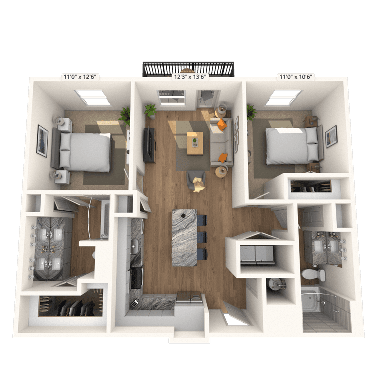 Floorplan image of unit 1570