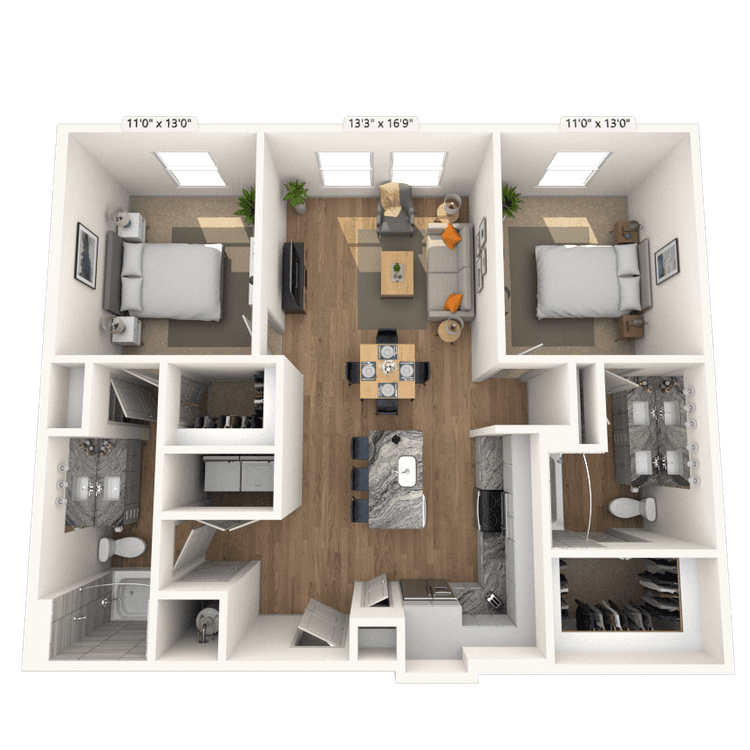 Floorplan image of unit 2310