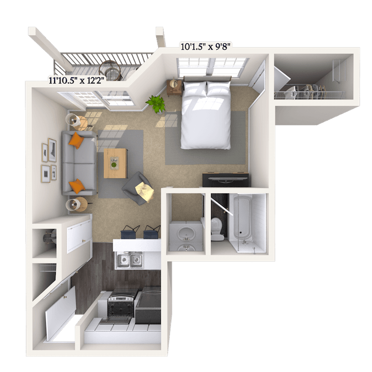Floorplan image of unit 818