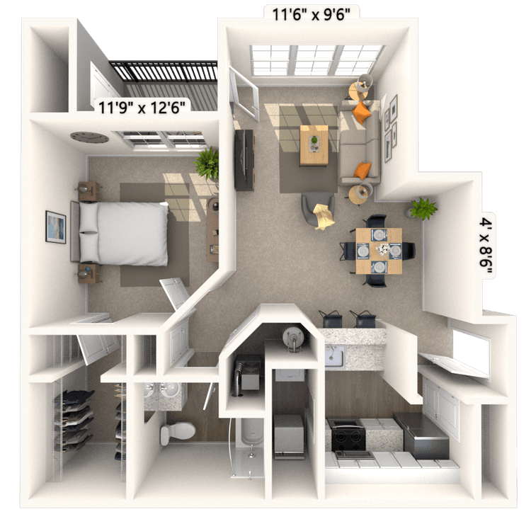 Floorplan image of unit 2513