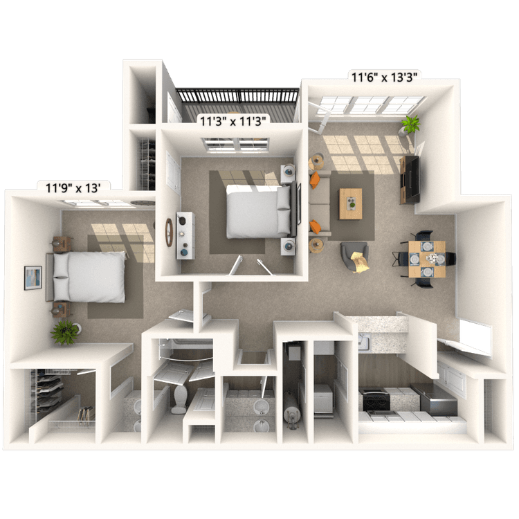 Floorplan image of unit 2715