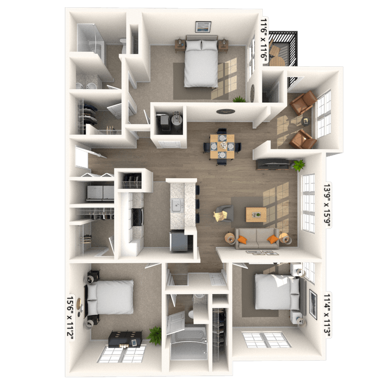 Floorplan image of unit 1824