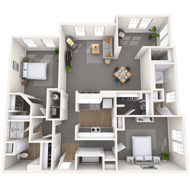 Floorplan image of unit 1327