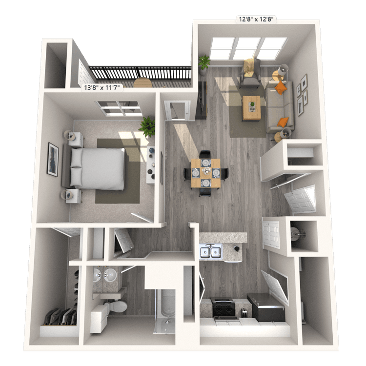 Floorplan image of unit 7134TS