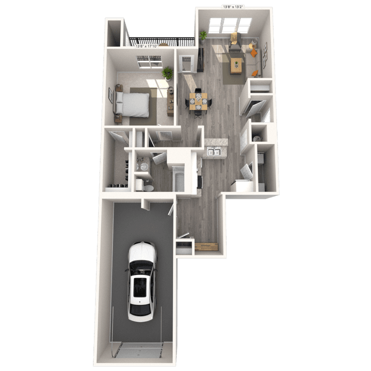 Floorplan image of unit 7158TS
