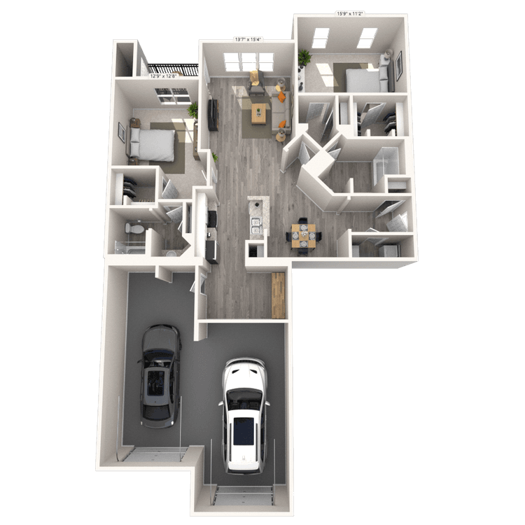 Floorplan image of unit 7201GK