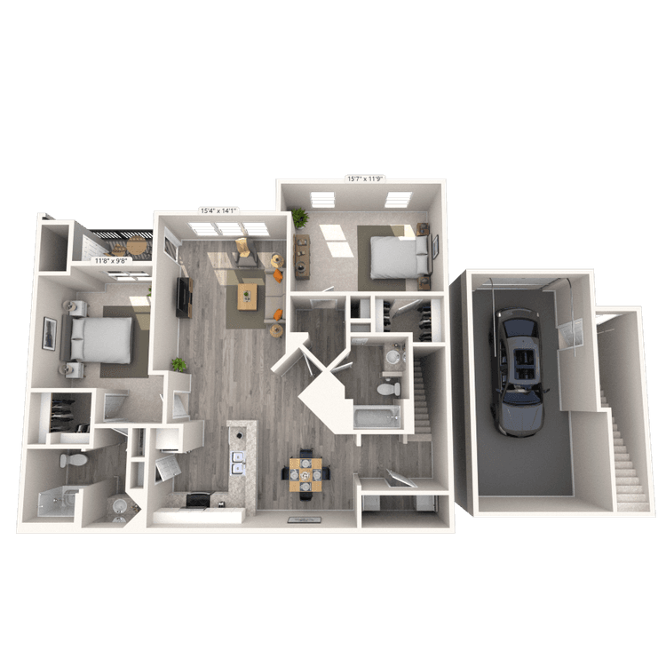 Floorplan image of unit 7168TS
