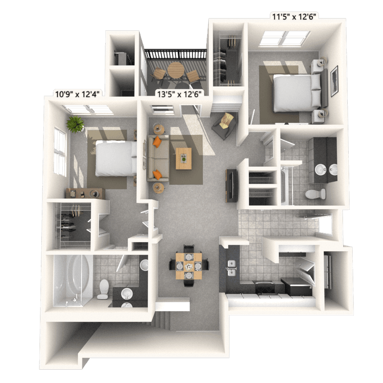 Floorplan image of unit 9206
